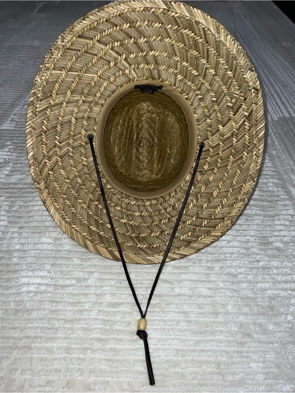 Anthropologie Natural Straw Sun Hat with Colorful Tropical Patch - Picture 7 of 9